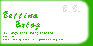 bettina balog business card